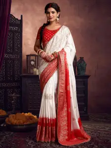 Satrani Woven Design Zari pure silk Baluchari Saree