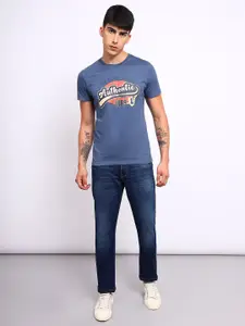 Lee Typography Printed Cotton Slim Fit T-shirt