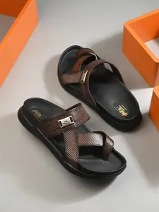 Hitz Men Leather Slip-On Comfort Sandals