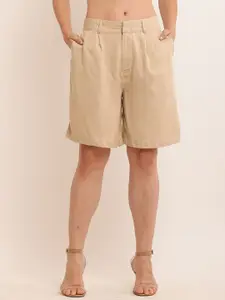 NoBarr Women Solid Mid-Rise Shorts