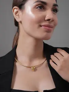 Rubans 18K Gold Plated Stainless Steel Tarnish-Free Waterproof Demi-Fine Charm Necklace