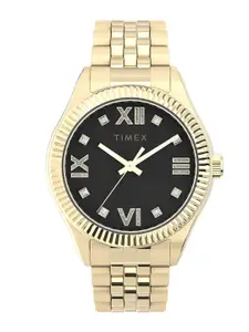 Timex Women Embellished Dial & Stainless Steel Bracelet Style Straps Analogue Watch TW2V45700UJ
