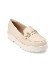 MODARE Women Textured Horsebit Loafers