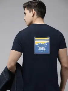 U.S. Polo Assn. Denim Co. Pure Cotton Graphic Printed Slim Fit T-shirt