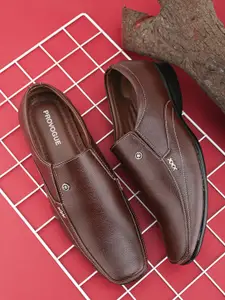 Provogue Men Square Toe Formal Slip-On Shoes