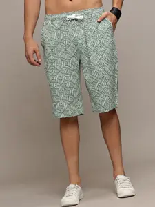The Roadster Lifestyle Co Printed Mid Rise Regular Shorts