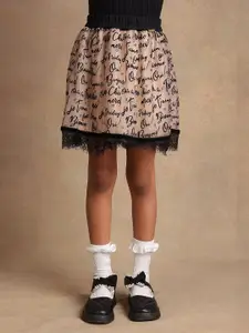 One Friday Girls Printed Flared Above Knee Skirts