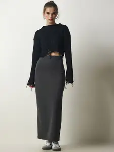 Happiness istanbul Straight A-Line Maxi Skirts