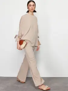 Trendyol Round Neck Top With Trousers