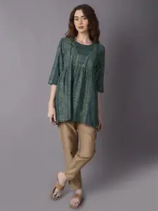 Shree Geometric Printed Liva Kurti