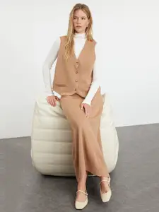 Trendyol Acrylic Waistcoat With Skirt