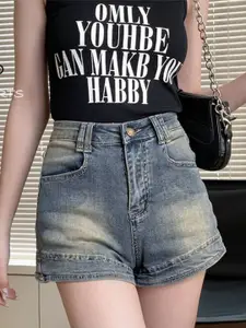 StyleCast Mid-Rise Denim Shorts