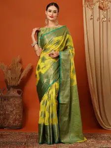 KALINI Ethnic Motifs Woven Design Zari Pure Silk Banarasi Saree