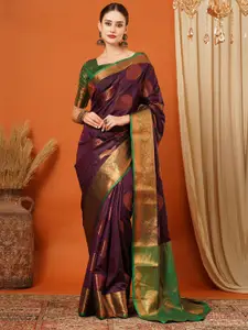 KALINI Ethnic Motifs Zari Pure Silk Banarasi Saree