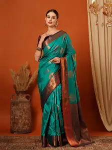 KALINI Ethnic Motifs Zari Pure Silk Banarasi Saree