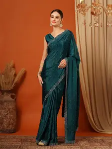 KALINI Embellished Beads and Stones Tissue Mysore Silk Saree