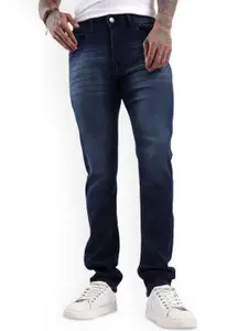 WROGN Men Slim Fit Low Distress Light Fade Jeans