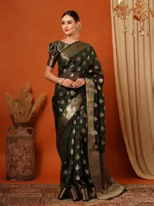 KALINI Woven Design Zari Pure Silk Kanjeevaram Saree