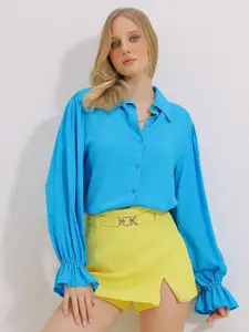 Trend Alacati stili Women Opaque Casual Shirt