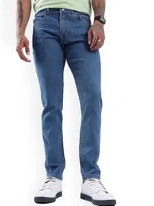 WROGN Men Slim Fit Mid-Rise Low Distress Cotton Jeans
