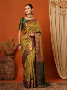 KALINI Woven Design Zari Pure Silk Banarasi Saree