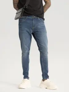 Snitch Men Narrow Skinny Fit Light Fade Stretchable Jeans