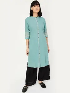 max Mandarin Collar Regular Cotton Straight Kurta