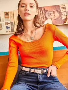 Olalook Print Cotton Crop Top