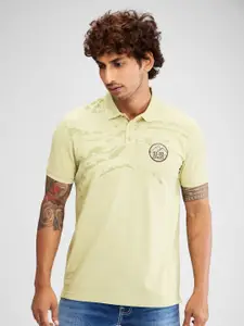 SPYKAR Men Polo Collar Applique Slim Fit T-shirt