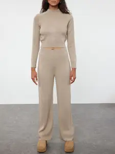 Trendyol Round-Neck Long Sleeve Top & Trouser