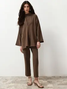 Trendyol High Neck Long Sleeves Top With Trouser