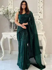 Anouk Striped Sequinned Saree