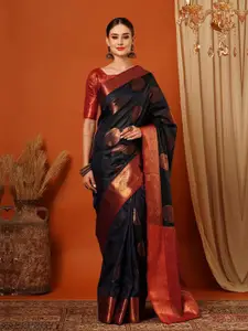 KALINI Woven Design Zari Pure Silk Banarasi Saree