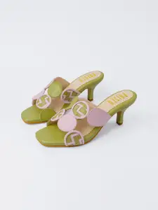 House of Prisca Colourblocked Kitten Heel Sandals