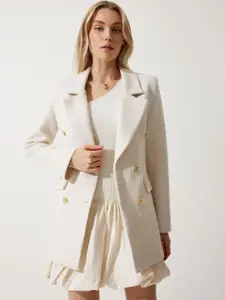 Happiness istanbul Checked Notched Lapel Double-Breasted Blazer