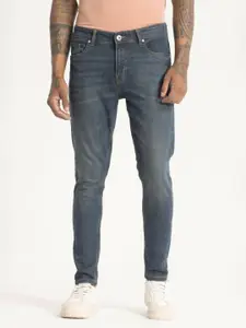 Snitch Men Narrow Skinny Fit Light Fade Stretchable Jeans