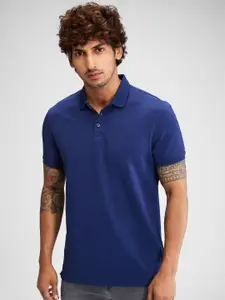SPYKAR Men Polo Collar Applique Slim Fit T-shirt