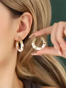 SALTY Alloy Contemporary Half Hoop Earrings