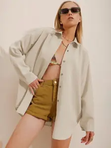 Trend Alacati stili Women Opaque Casual Shirt