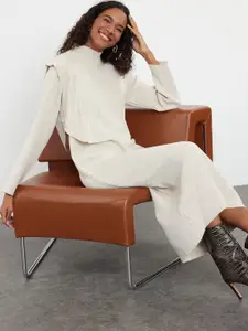 Trendyol High Neck Acrylic Top With Skirt