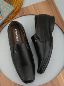 Provogue Men Square Toe Formal Slip-On Shoes