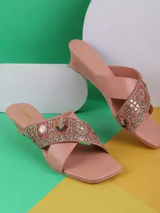 Metro Embellished Block Pumps