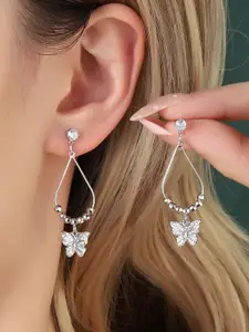 SALTY Silver-Plated Butterfly Breeze Drop Earrings