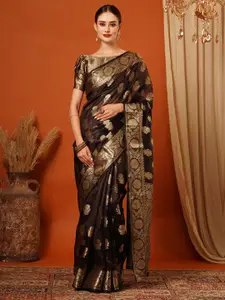 KALINI Ethnic Motifs Zari Pure Silk Kanjeevaram Saree