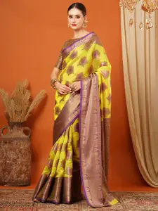 KALINI Woven Design Zari Pure Silk Banarasi Saree