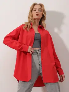 Trend Alacati stili Women Opaque Casual Shirt