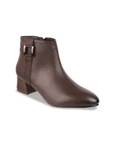 Mochi Women Synthetic Block-Heeled Regular Boots