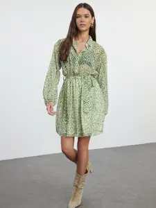 Trendyol Animal Print Fit & Flare Dress