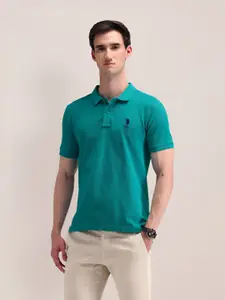 U.S. Polo Assn. Men Solid Polo Collar Cotton T-shirt