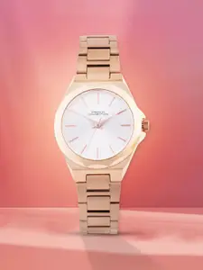 French Connection Women Mother of Pearl Dial & Stainless Steel Analogue Watch FCH11RGM
